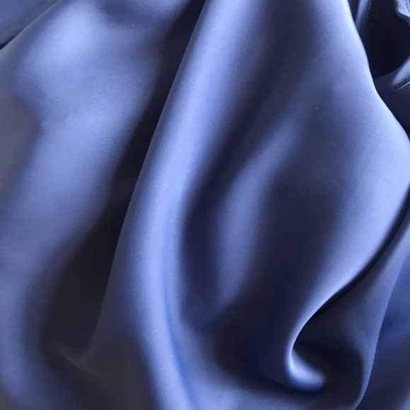 Fashion bluish gray asymmetric halter layered ruffled party maxi dress size S - Picture 15 of 15